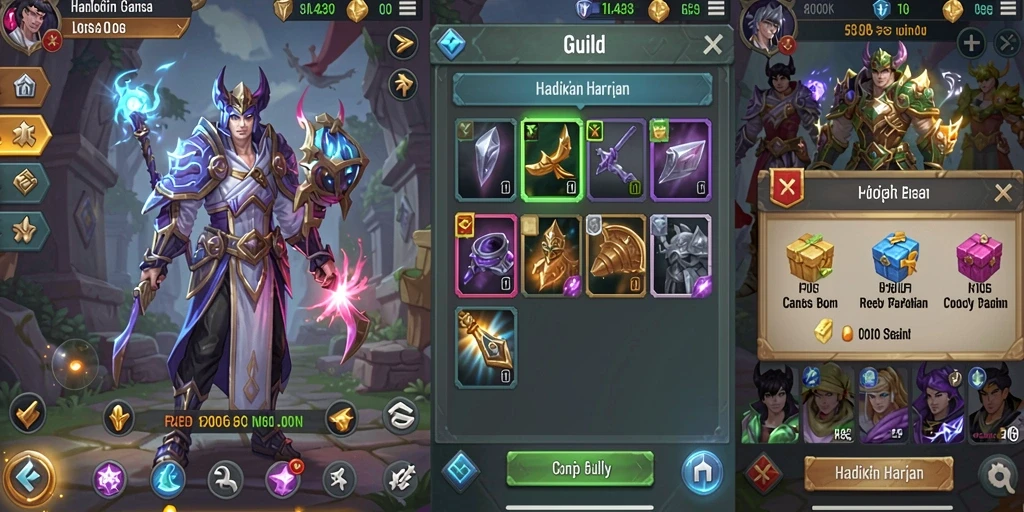Screenshot memperlihatkan upgrade item yang menarik di dalam permainan.