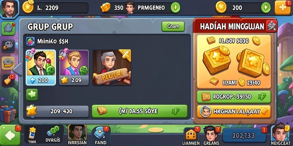 Screenshot menampilkan misi menarik dalam ROLEX878.